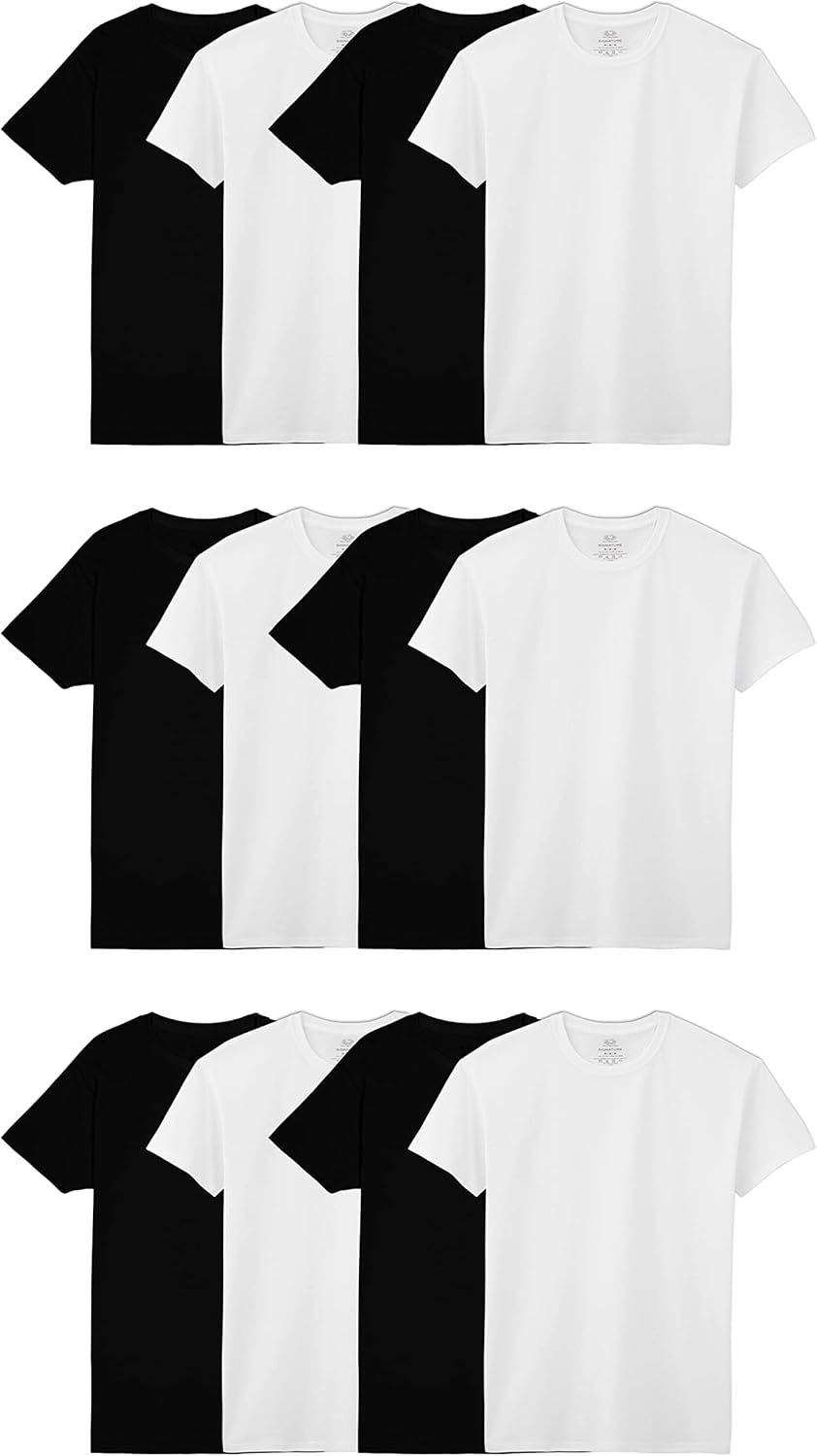 Fruit of the Loom Men's Crew Tee Undershirts for Comfort & Fit