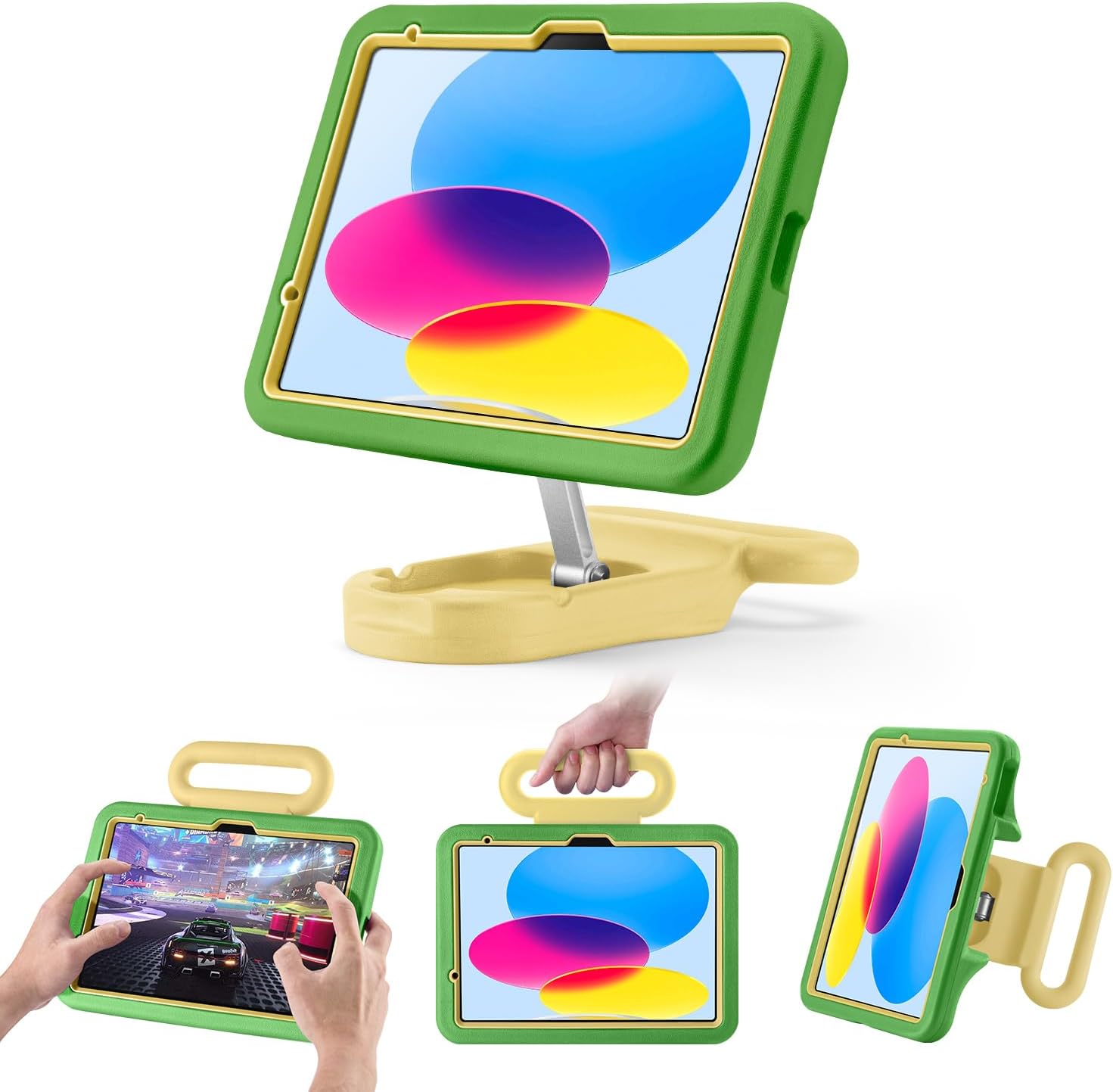 Kids Case for iPad 11th/10th Gen with Adjustable Stand and Handle