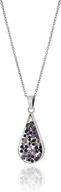 Pressed Flower Pendant Necklace in Sterling Silver with Unique Style