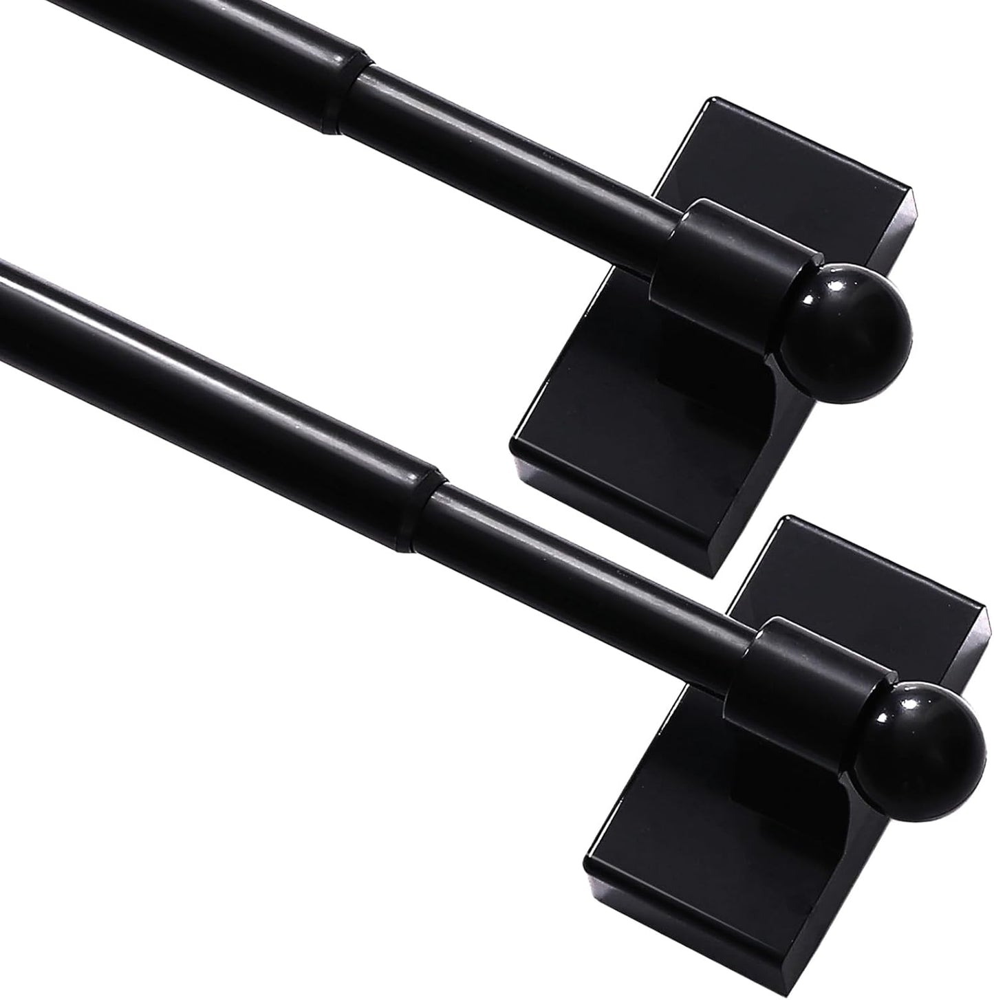 Turquoize 2 Pack Adjustable Magnetic Curtain Rods for Metal Doors - Easy Installation!