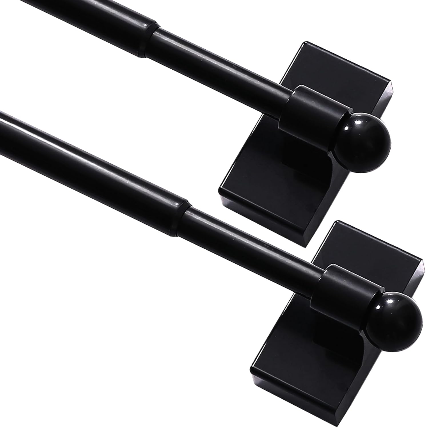 Turquoize 2 Pack Adjustable Magnetic Curtain Rods for Metal Doors - Easy Installation!