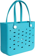 Medium Rubber Beach Bag for Men & Women - 14in x 12.6in x 5in Tote