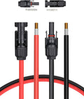 50ft 10AWG Solar Extension Cable Pair - Heavy Duty 10AWG