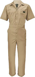 Mens Short Sleeve Zip Up Coverall - Stain & Wrinkle Resistant