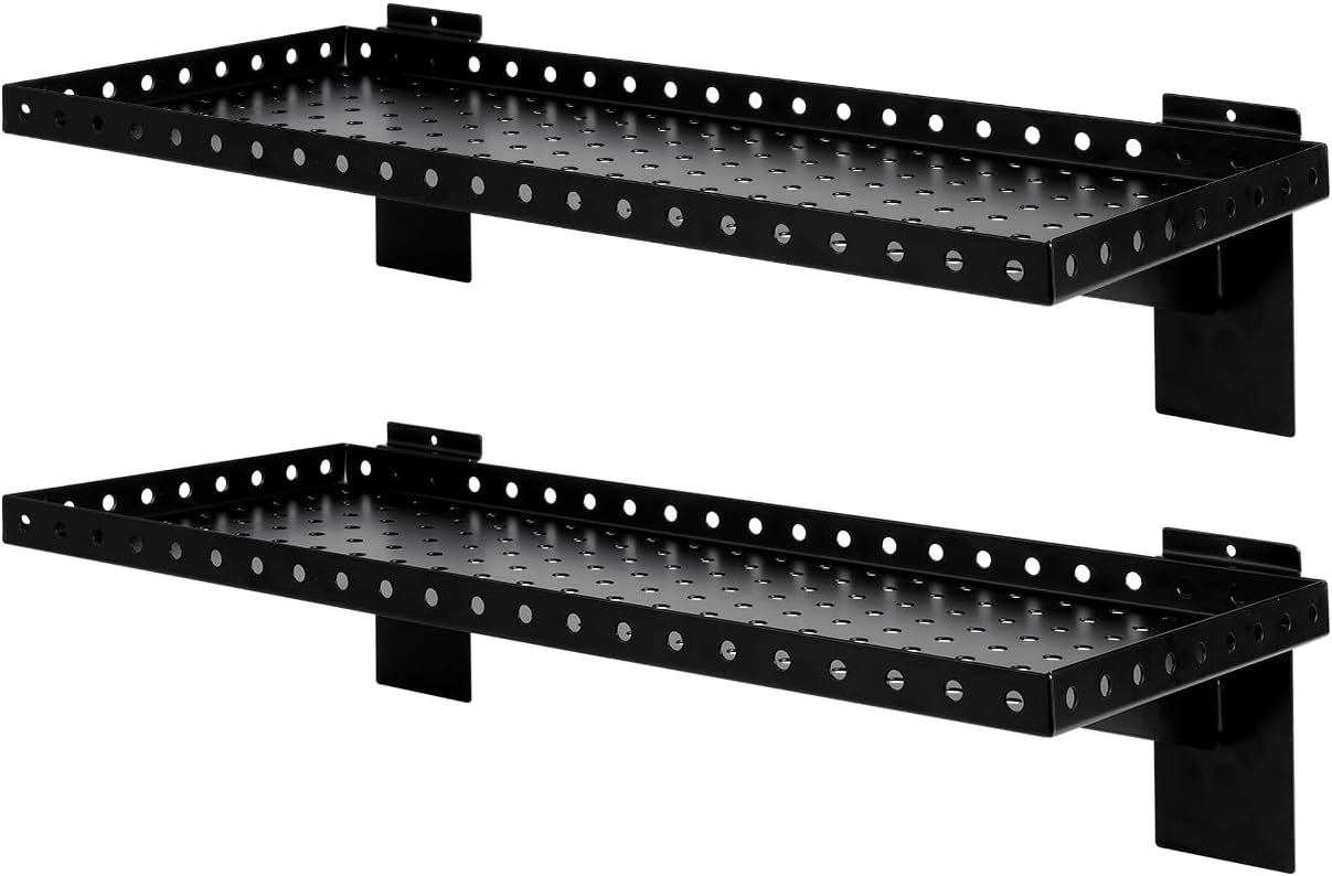 Heavy Duty Slatwall Shelves 24 Inch for Retail and Home Storage