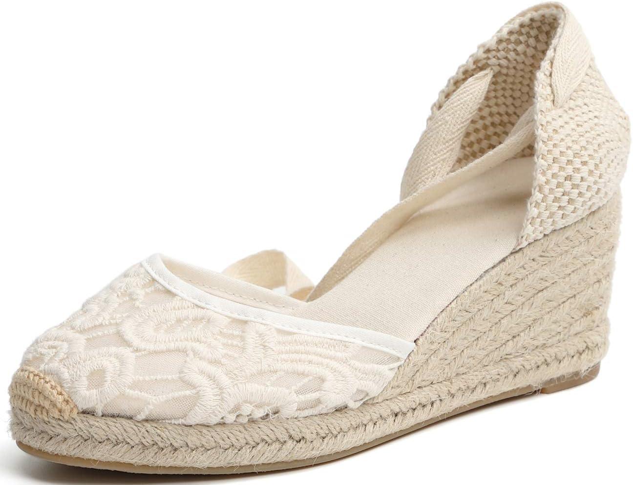 U-lite Womens Espadrille Wedge Sandals for Summer Style