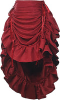 GRACEART Women's Victorian Steampunk Skirt - High Low Ruffle