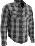 Men's Plaid Flannel Armored Riding Shirt - CE Armor Included