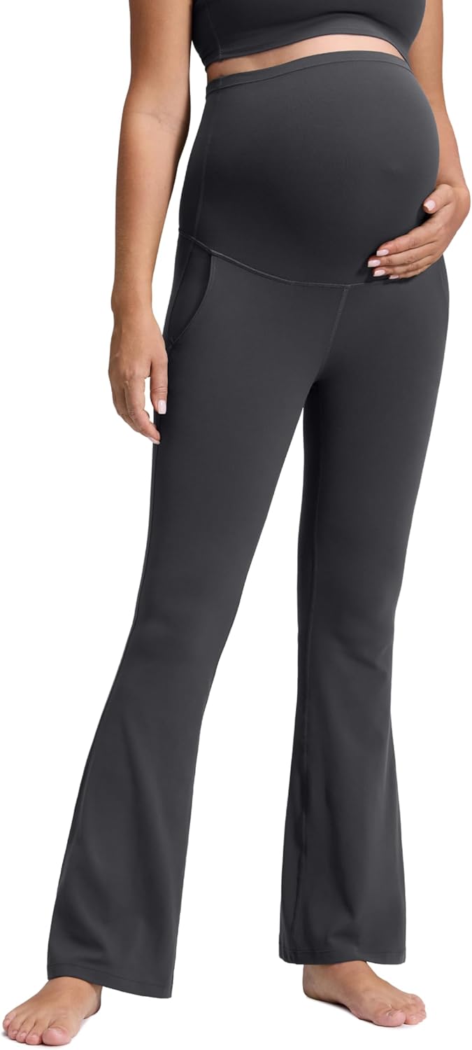 CRZ YOGA Butterluxe Maternity Flare Leggings with Pockets