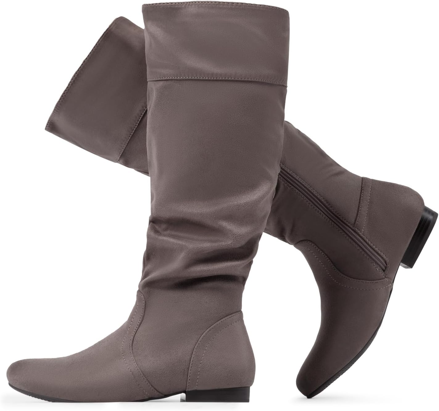 Wide Calf Knee High Pull On Boots for Women - Stylish Comfort