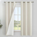 YoungsTex Linen 100% Blackout Curtains 63 in Length - Room Darkening