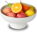 Ceramic Fruit Bowl with Draining Holes, 10 in Large Fruit Basket