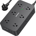 Power Strip Surge Protector with 12 Outlets 4 USB Ports - Desk