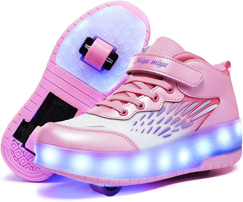 Roller Shoes for Girls and Boys with LED Lights and Wheels