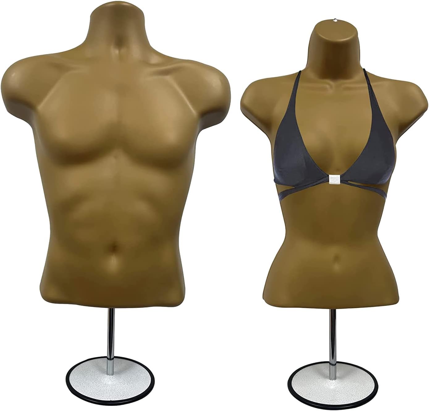 DisplayTown Male and Female Mannequin Torso for Clothing Display
