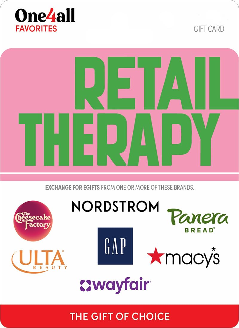Multi-Brand Choice Cards Retail Therapy Gift Card for Everyone