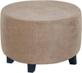 H.VERSAILTEX Round Ottoman Slipcover for Stylish Home Decor