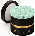 20 Preserved Roses in Round Box - Timeless Teal Forever Bouquet