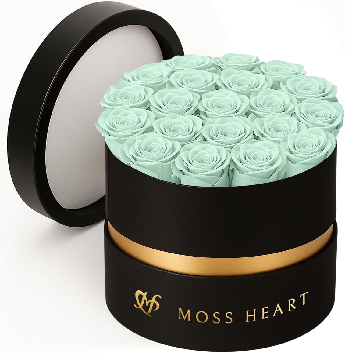 20 Preserved Roses in Round Box - Eternal Rose Bouquet Gift
