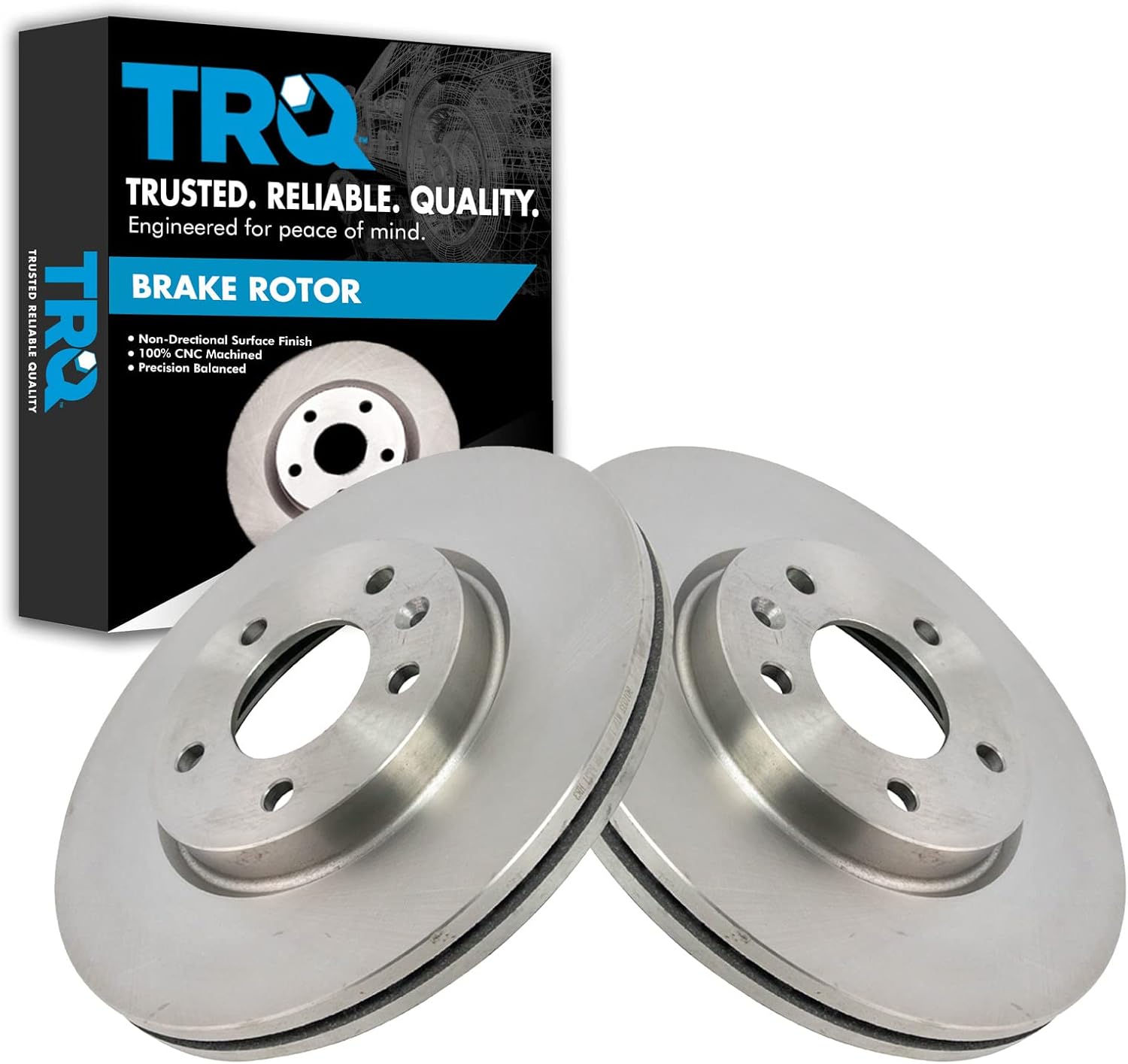 TRQ Front Brake Rotors Set for Buick Verano and Chevrolet Cruze