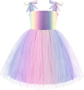 Toddler Girl Tutu Dress with Bow-Tie Straps - Flowy Knee-Length