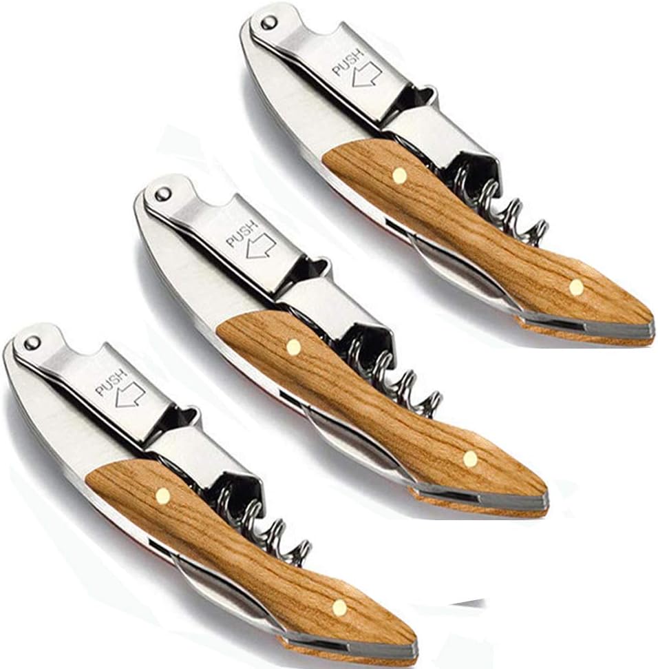 Rosewood Handle Waiter Corkscrew Set - Bar Essential Trio