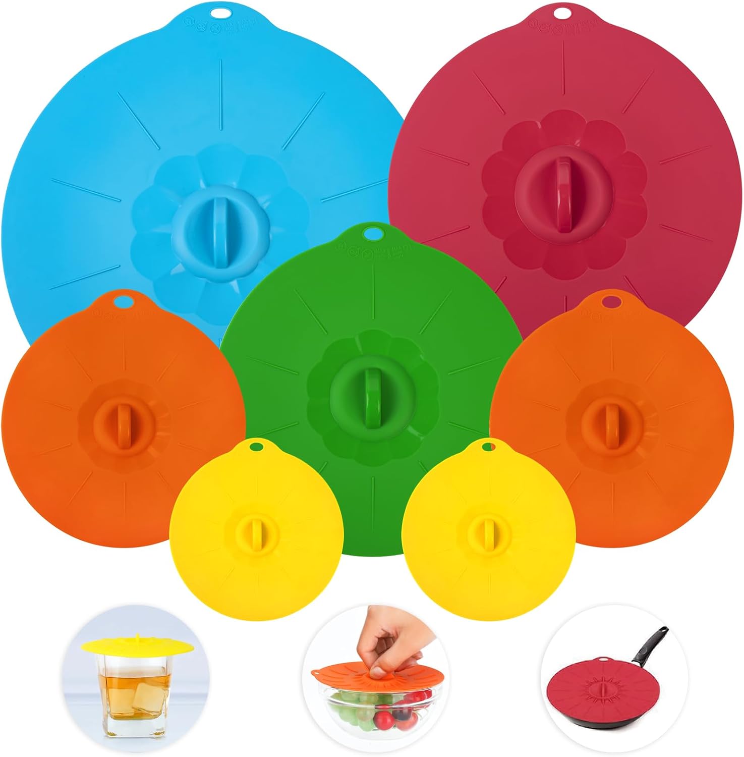 Starkitchen Silicone Lids Set - Easy Food Storage & Microwave Protection