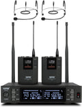Dual Wireless Microphone System - Metal Transmitter & Receiver