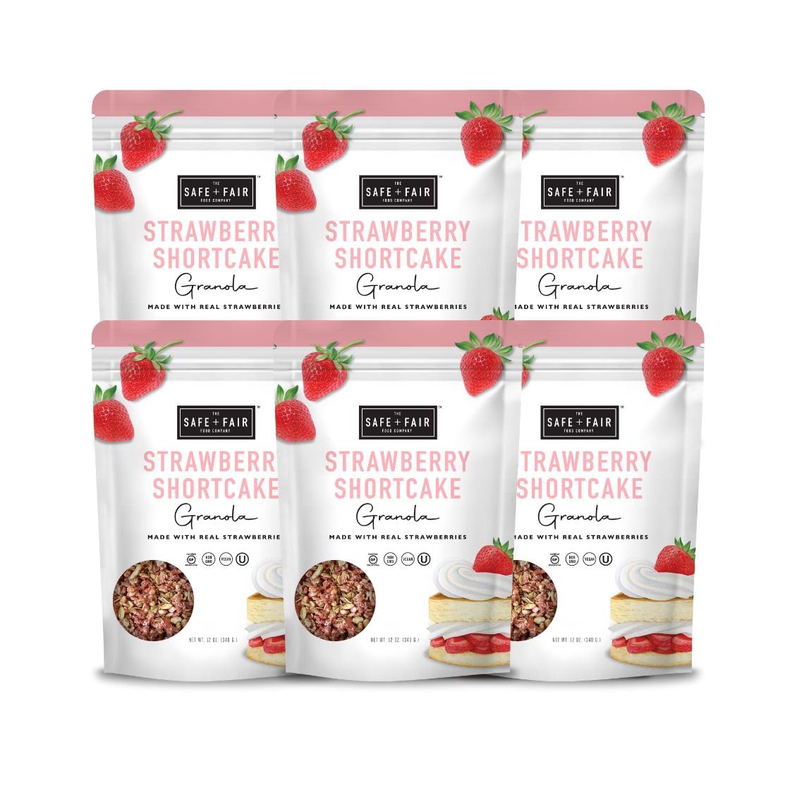 Strawberry Shortcake Granola - Gluten-Free, Vegan Snack Pack