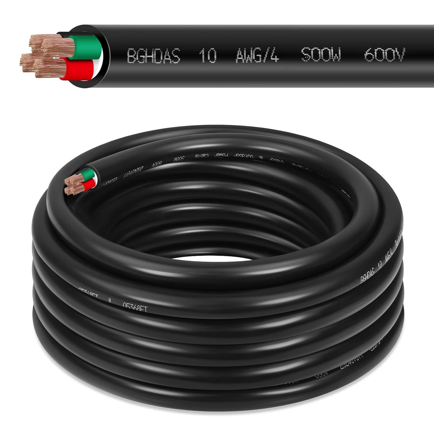 25ft 10/4 SOOW Portable Power Cable for Generators and More