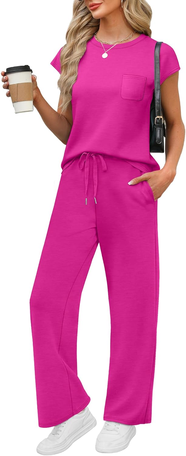 WIHOLL 2 Piece Sets for Women Casual Summer Travel Outfits