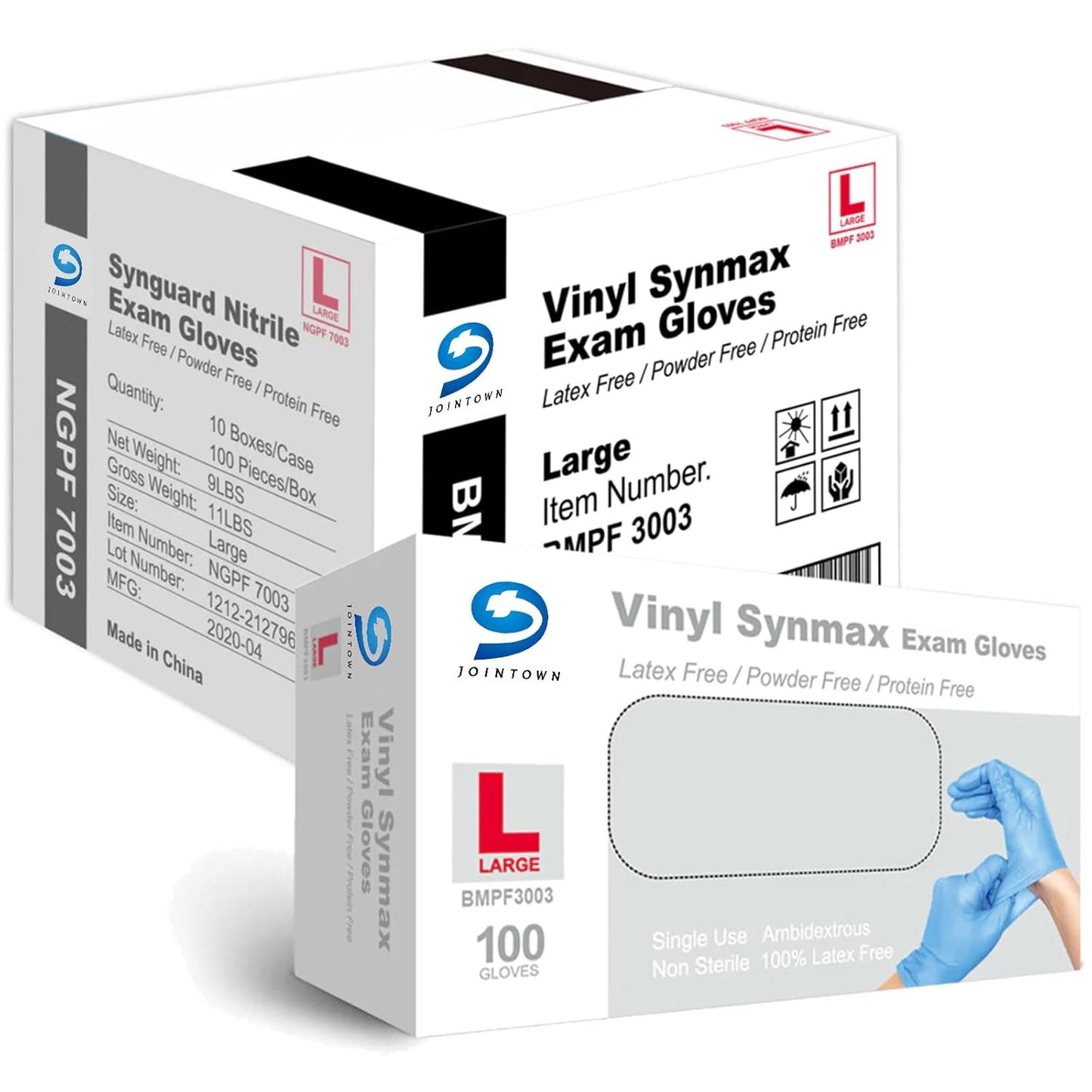 Latex-Free & Powder-Free Vinyl Gloves - Case of 1,000