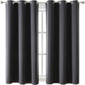 Dark Grey Blackout Curtains - Thermal Insulated, 2 Panels 42x63