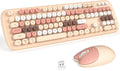 Wireless Keyboard and Mouse Combo - Retro Typewriter Style