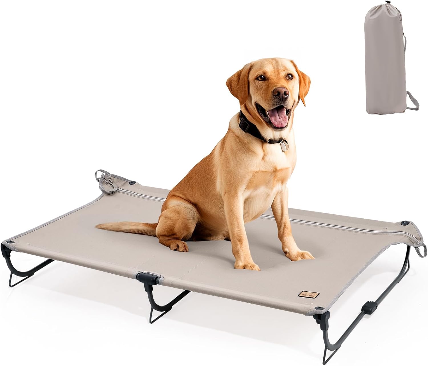 Daisy Cot Large Foldable Elevated Dog Bed for Outdoor Comfort