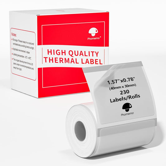 Crystal Clear Thermal Labels for Phomemo Printers