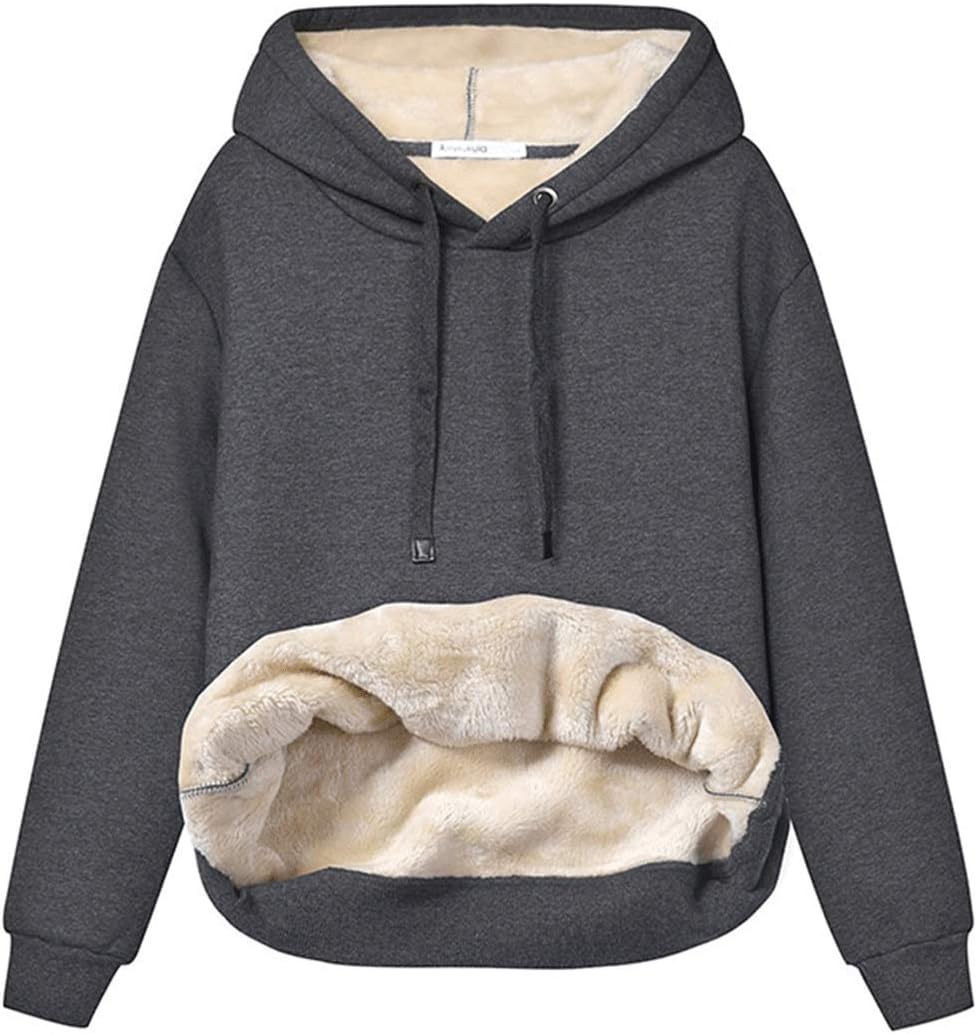 Haellun Womens Casual Winter Warm Fleece Pullover Hoodie