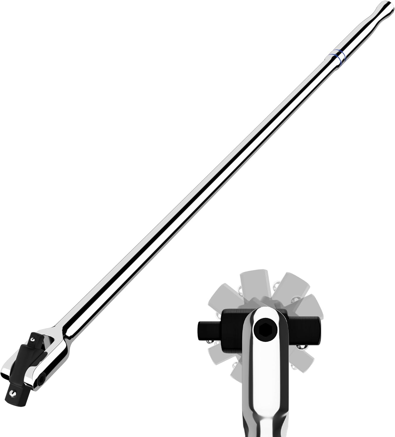 WORKPRO Dual Drive Breaker Bar: Heavy Duty 24-inch Tool