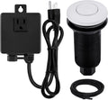 Garbage Disposal SinkTop Air Switch Kit White with Long Button - Brass