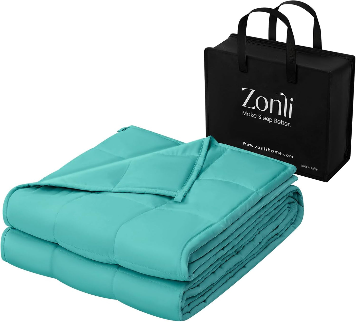 ZonLi Weighted Blanket for Adults - Queen Size Cooling Comfort