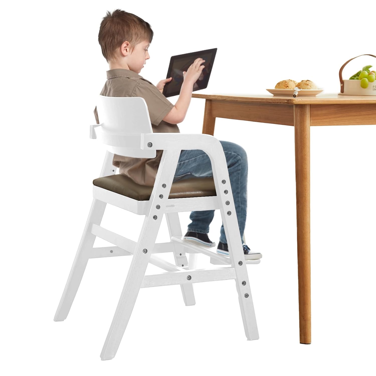 Grow-with-You Solid Wood Toddler High Chair by Leesinwing