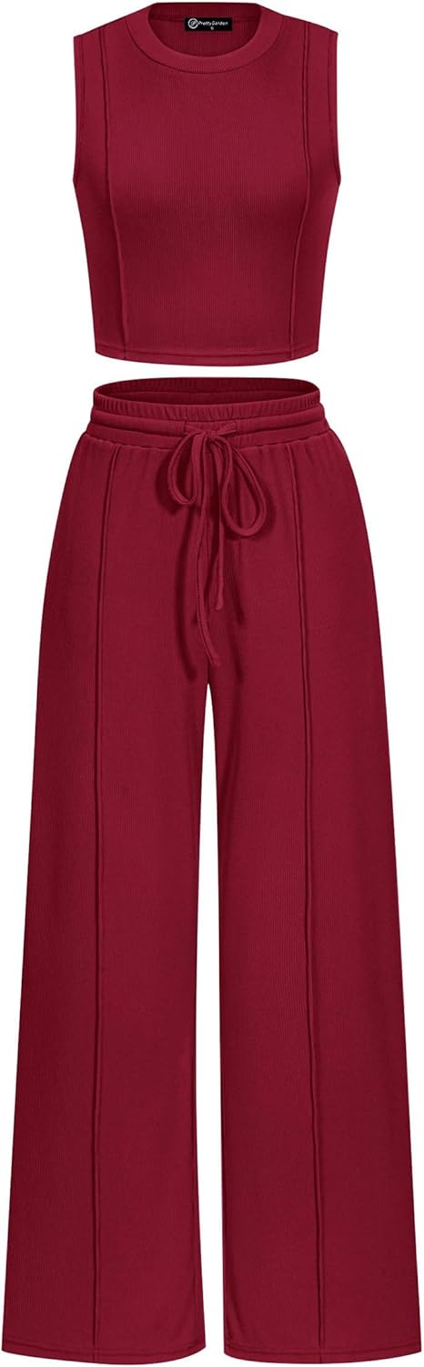 PRETTYGARDEN Women's Summer 2 Piece Loungewear Set for Comfort