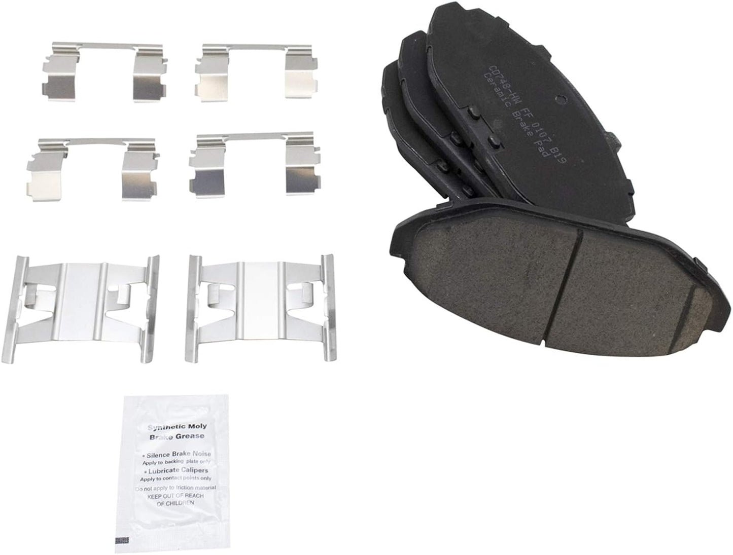 TRQ Front Brake Pads Ceramic for 1998-2002 Ford Vehicles