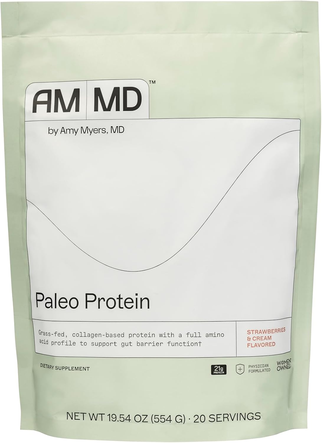 Paleo Protein Powder for Gut Health - Strawberries & Cream Flavor