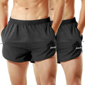 TENJOY Men's Running Shorts 3 in Split-Leg Athletic Shorts - Zipper