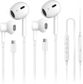USB C Headphones for iPhone 16 - Wired Type C Earbuds with Mic