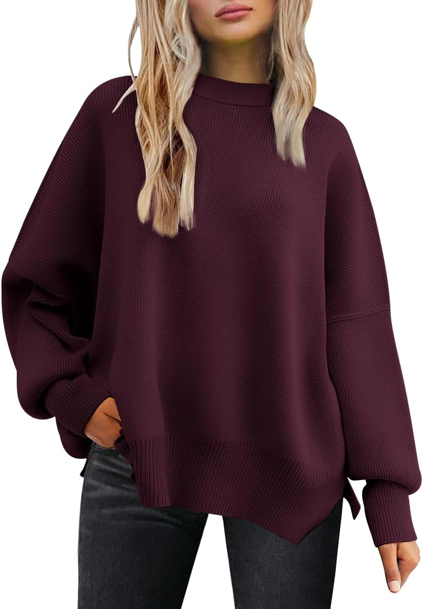 LILLUSORY Women's Oversized Batwing Sweaters for Fall Fashion