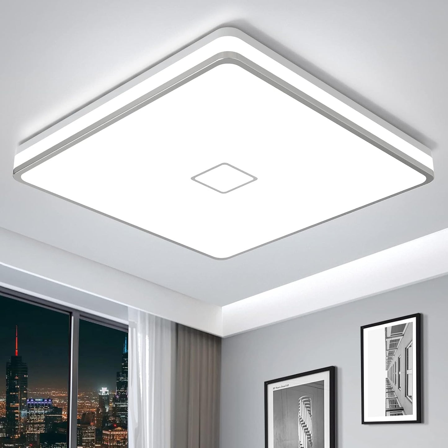 Airand LED Ceiling Light Fixture 12.8in 24W Bright White Lamp