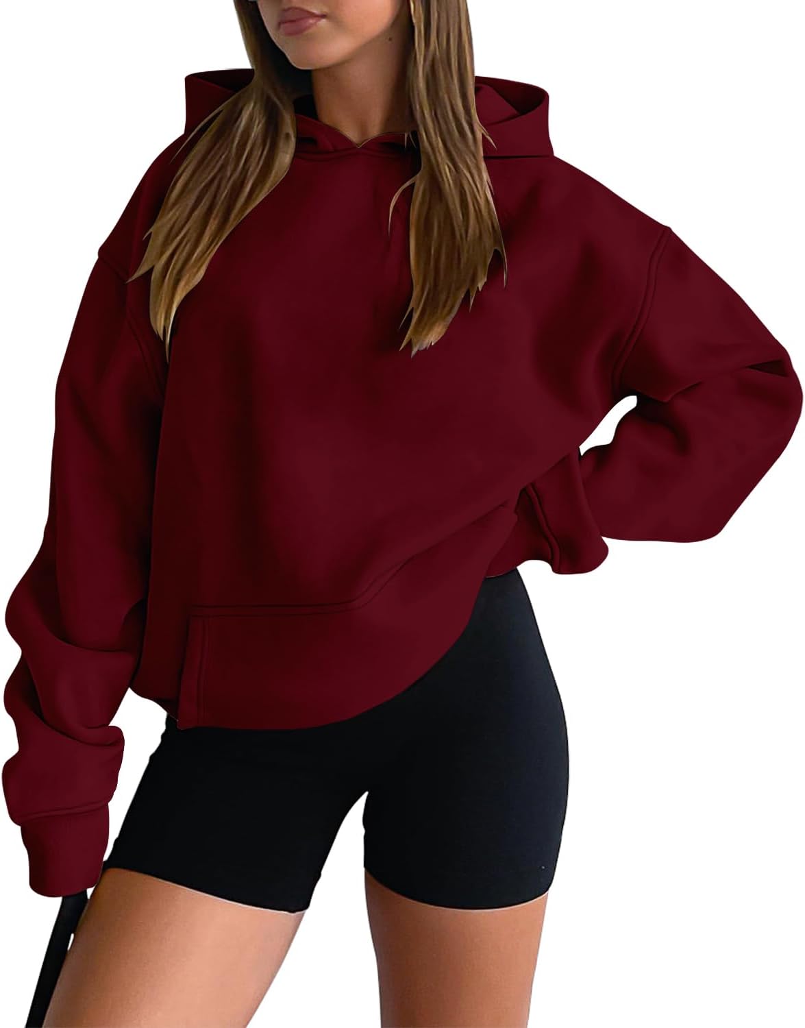 onlypuff Women Hoodies Casual Pullover Long Sleeve Sweatshirt