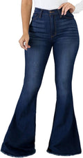 High Waisted Flared Denim Bell Bottom Jeans for Women by LaiyiVic